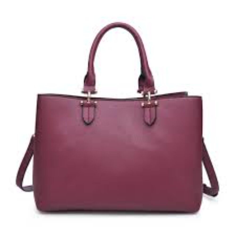 Urban Expressions Purple Satchel Bag Zip Closure - Flawed - Brand New Strap